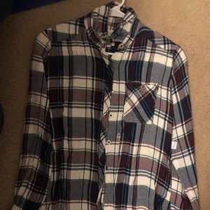 Red white navy flannel